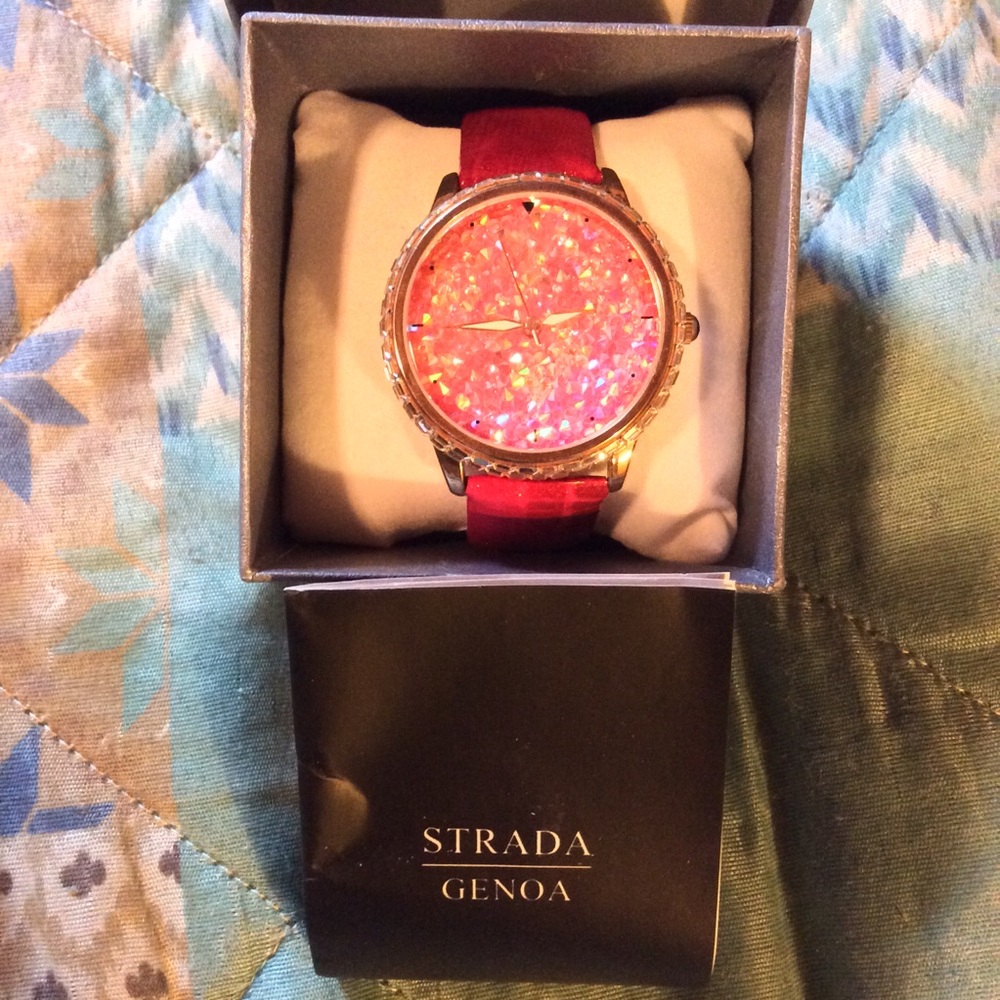 Strada Genoa pink watch